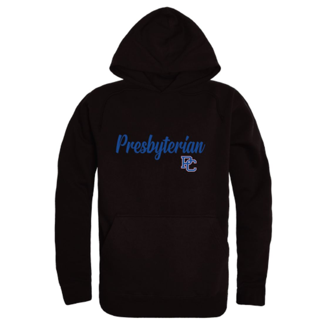 Presbyterian College Blue Hose Script Fleece Hoodie Sweatshirts