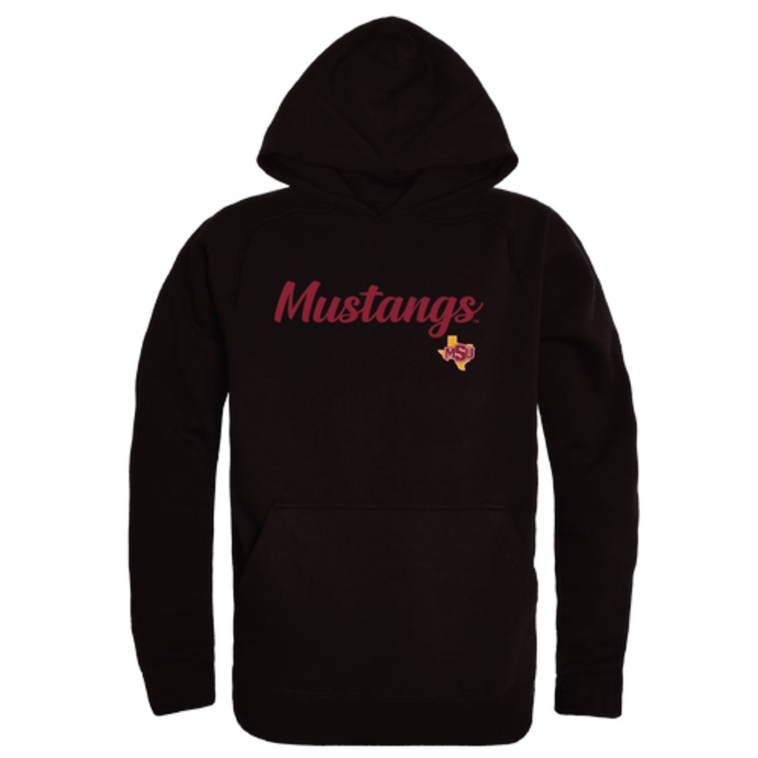 Midwestern State University Mustangs Script Fleece Hoodie Sweatshirts