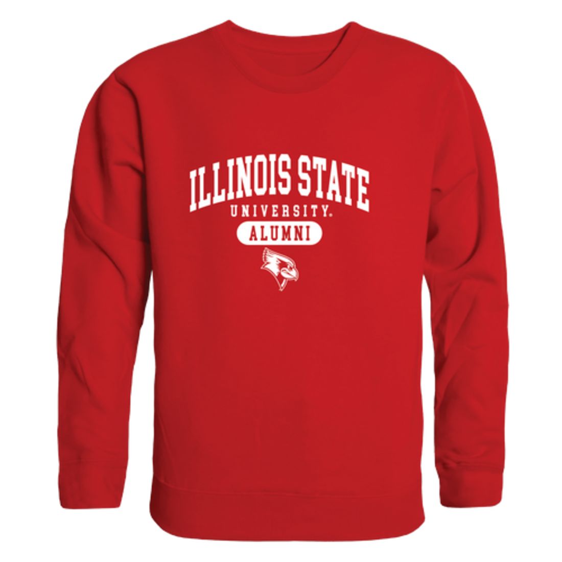 ISU Illinois State University Redbirds Alumni Fleece Crewneck Pullover Sweatshirt Heather Gray