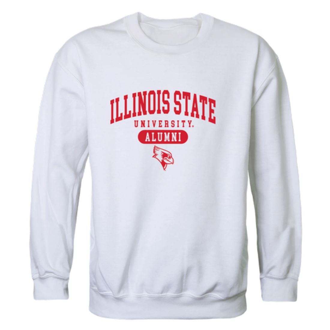 ISU Illinois State University Redbirds Alumni Fleece Crewneck Pullover Sweatshirt Heather Gray
