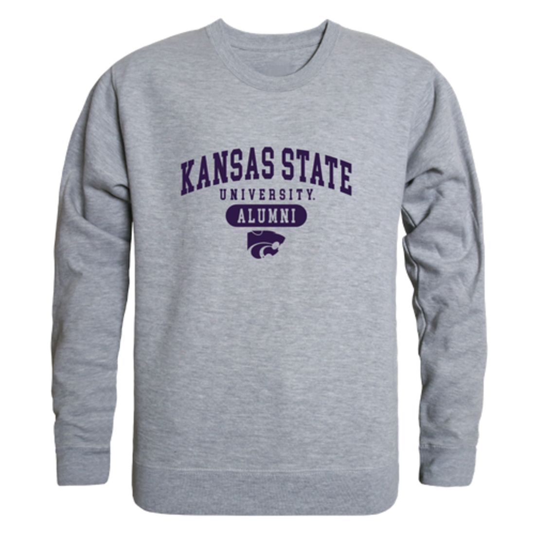 KSU Kansas State University Wildcats Alumni Fleece Crewneck Pullover Sweatshirt Heather Charcoal