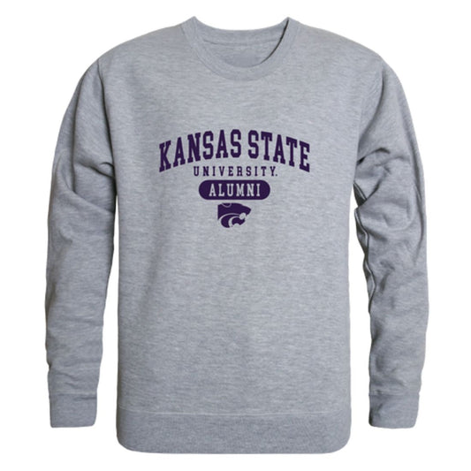 KSU Kansas State University Wildcats Alumni Fleece Crewneck Pullover Sweatshirt Heather Charcoal