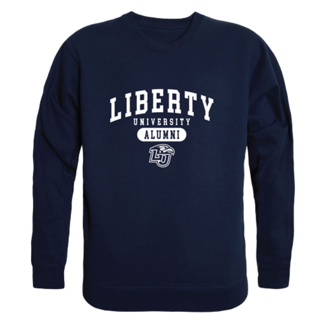Liberty University Flames Alumni Fleece Crewneck Pullover Sweatshirt Heather Gray