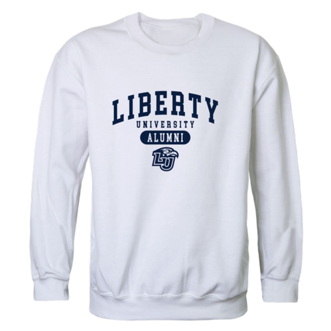 Liberty University Flames Alumni Fleece Crewneck Pullover Sweatshirt Heather Gray