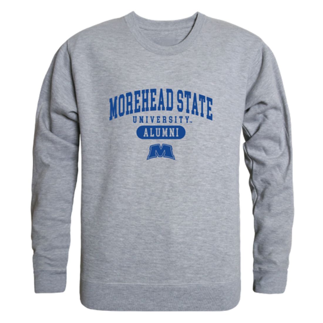 MSU Morehead State University Eagles Alumni Fleece Crewneck Pullover Sweatshirt Heather Gray