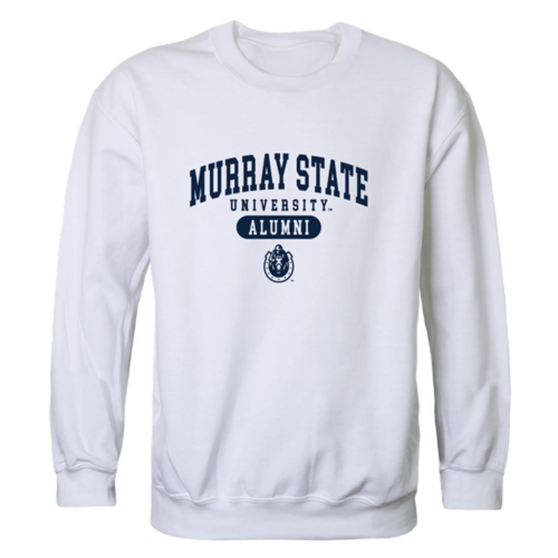 MSU Murray State University Racers Alumni Fleece Crewneck Pullover Sweatshirt Heather Gray