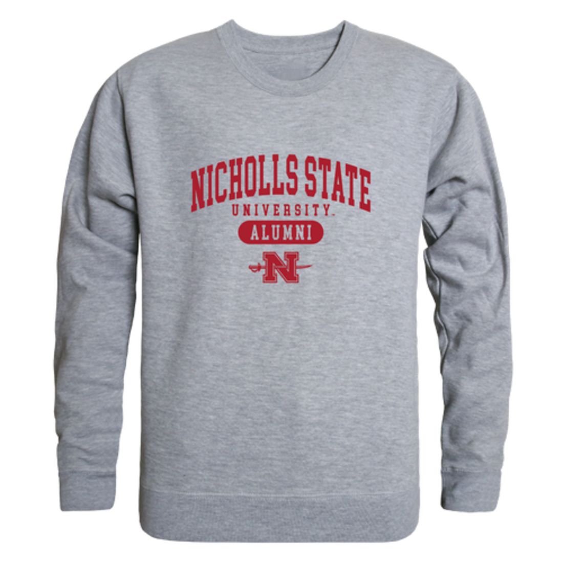 Nicholls State University Colonels Alumni Fleece Crewneck Pullover Sweatshirt Heather Gray