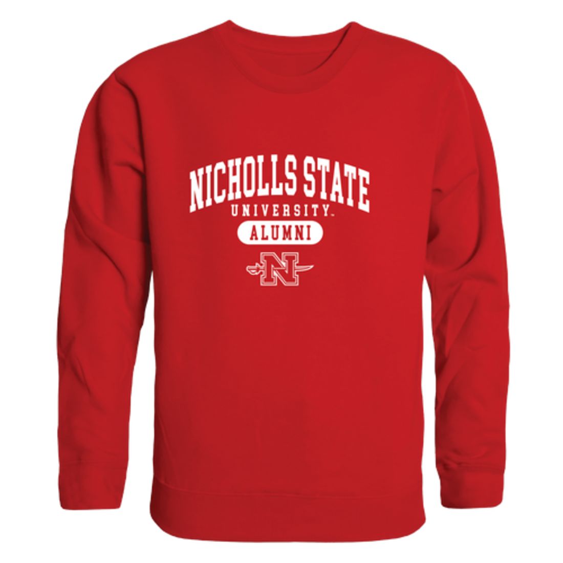 Nicholls State University Colonels Alumni Fleece Crewneck Pullover Sweatshirt Heather Gray