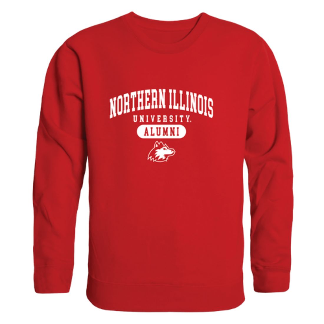 NIU Northern Illinois University Huskies Alumni Fleece Crewneck Pullover Sweatshirt Heather Gray