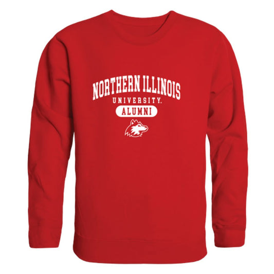 NIU Northern Illinois University Huskies Alumni Fleece Crewneck Pullover Sweatshirt Heather Gray