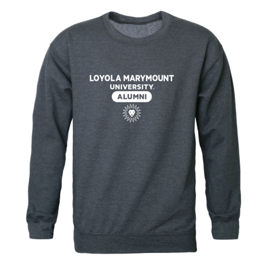 LMU Loyola Marymount University Lions Alumni Fleece Crewneck Pullover Sweatshirt Heather Charcoal