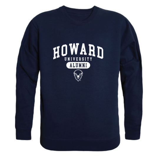 Howard University Bison Alumni Fleece Crewneck Pullover Sweatshirt Heather Gray