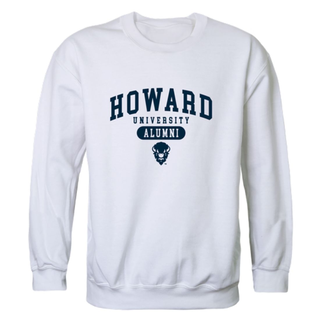 Howard University Bison Alumni Fleece Crewneck Pullover Sweatshirt Heather Gray