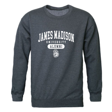 JMU James Madison University Dukes Alumni Fleece Crewneck Pullover Sweatshirt Heather Charcoal