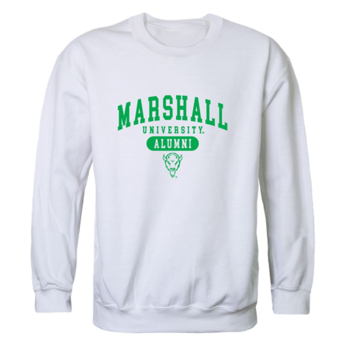 Marshall University Thundering Herd Alumni Fleece Crewneck Pullover Sweatshirt Heather Charcoal