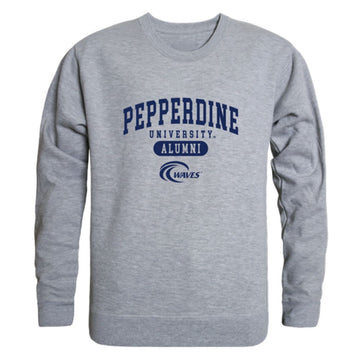 Pepperdine University Waves Alumni Fleece Crewneck Pullover Sweatshirt Heather Gray