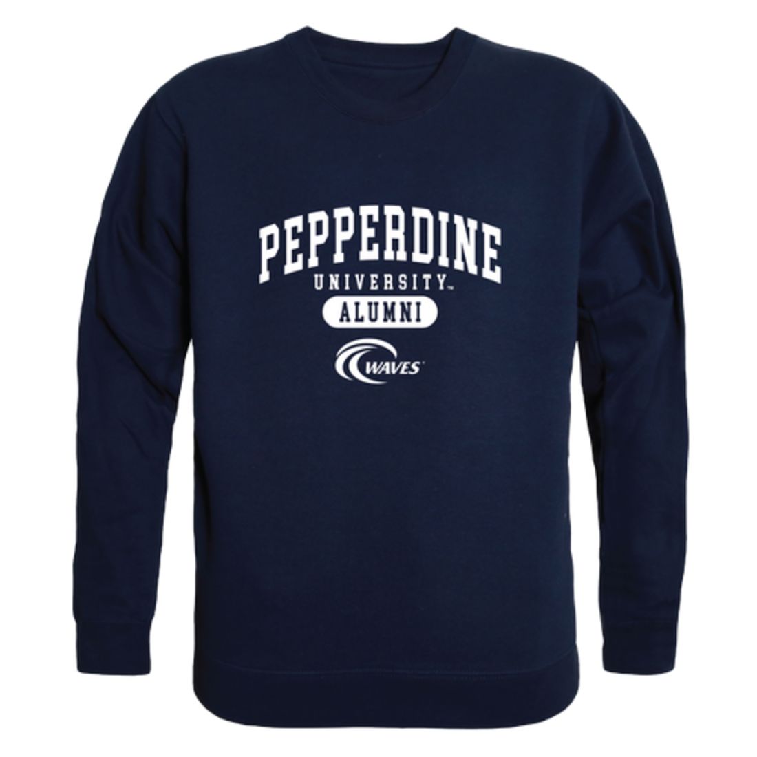 Pepperdine University Waves Alumni Fleece Crewneck Pullover Sweatshirt Heather Gray