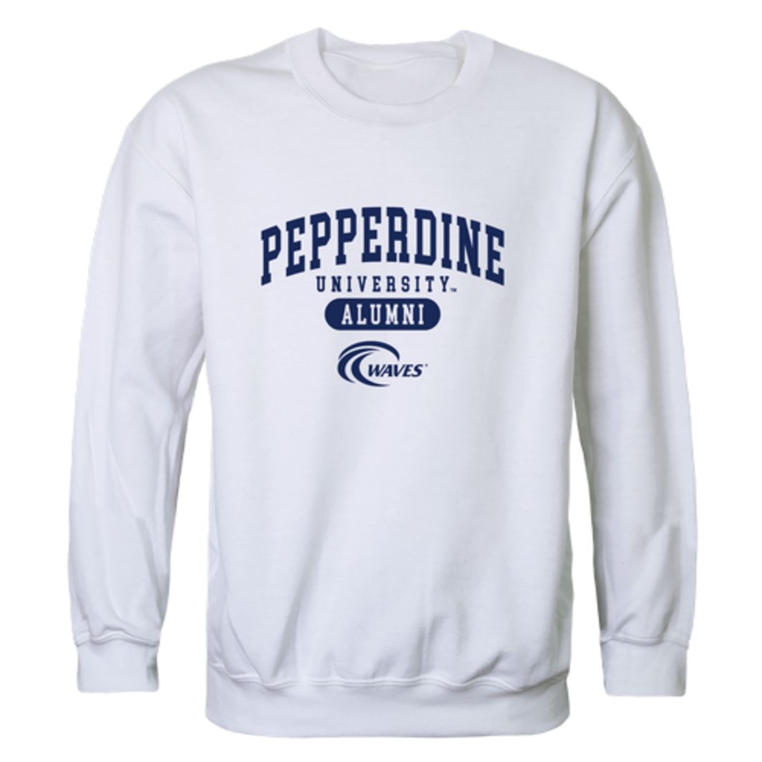 Pepperdine University Waves Alumni Fleece Crewneck Pullover Sweatshirt Heather Gray
