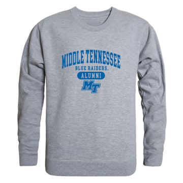 MTSU Middle Tennessee State University Blue Raiders Alumni Fleece Crewneck Pullover Sweatshirt Heather Gray