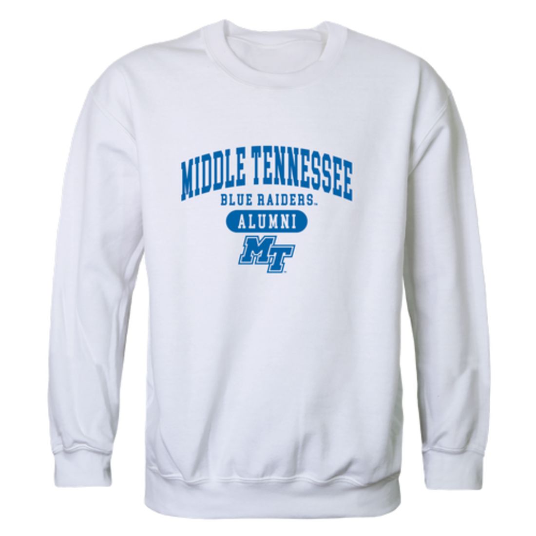 MTSU Middle Tennessee State University Blue Raiders Alumni Fleece Crewneck Pullover Sweatshirt Heather Gray