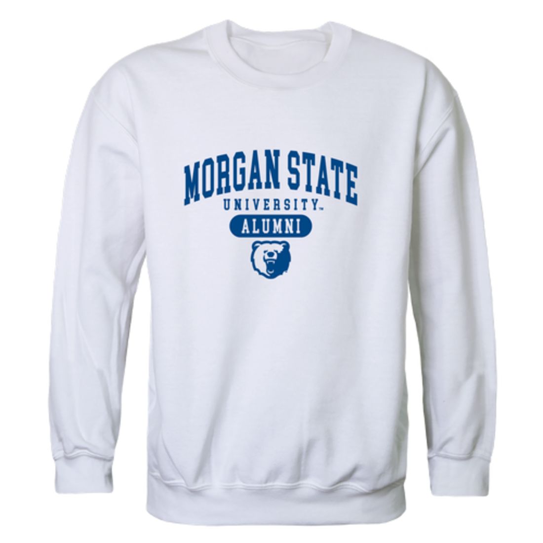 Morgan State University Bears Alumni Fleece Crewneck Pullover Sweatshirt Heather Gray