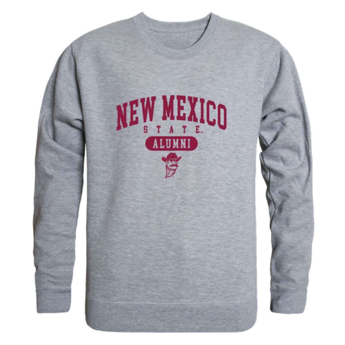 NMSU New Mexico State University Aggies Alumni Fleece Crewneck Pullover Sweatshirt Heather Gray