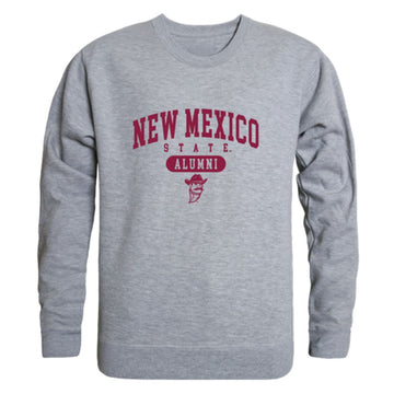 NMSU New Mexico State University Aggies Alumni Fleece Crewneck Pullover Sweatshirt Heather Gray
