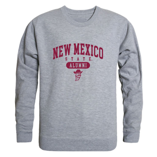 NMSU New Mexico State University Aggies Alumni Fleece Crewneck Pullover Sweatshirt Heather Gray