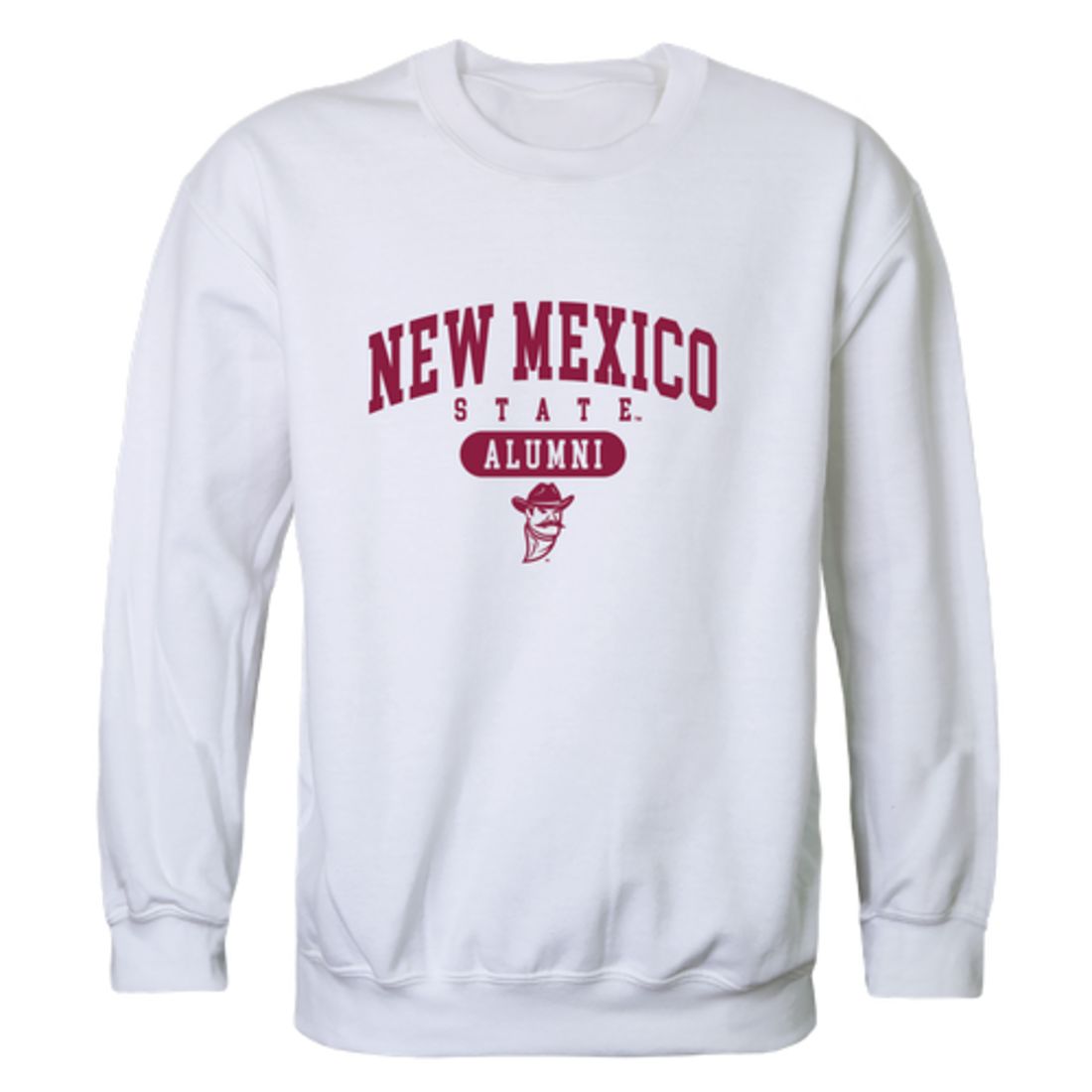 NMSU New Mexico State University Aggies Alumni Fleece Crewneck Pullover Sweatshirt Heather Gray