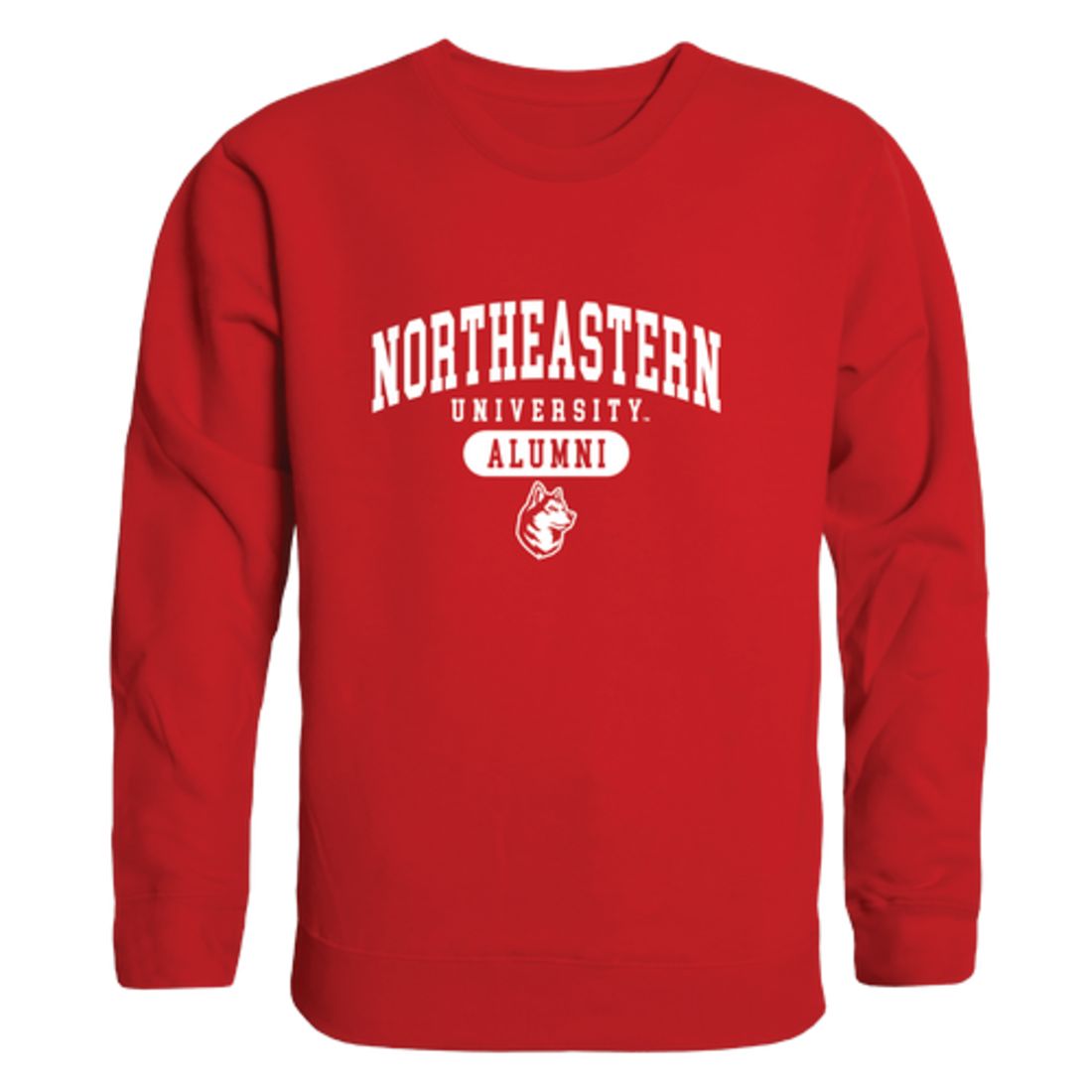 Northeastern University Huskies Alumni Fleece Crewneck Pullover Sweatshirt Heather Gray