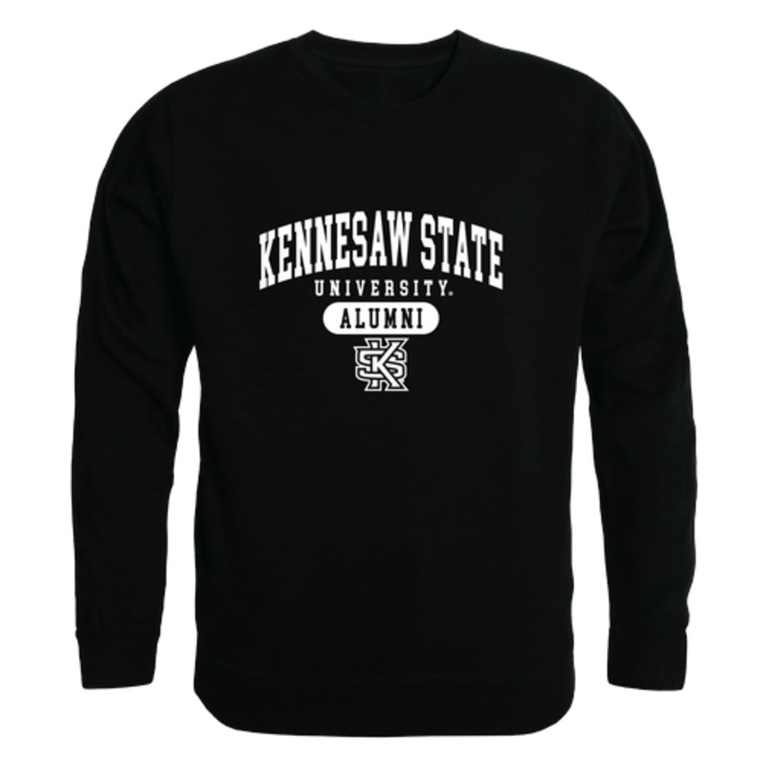 KSU Kennesaw State University Owls Alumni Fleece Crewneck Pullover Sweatshirt Black