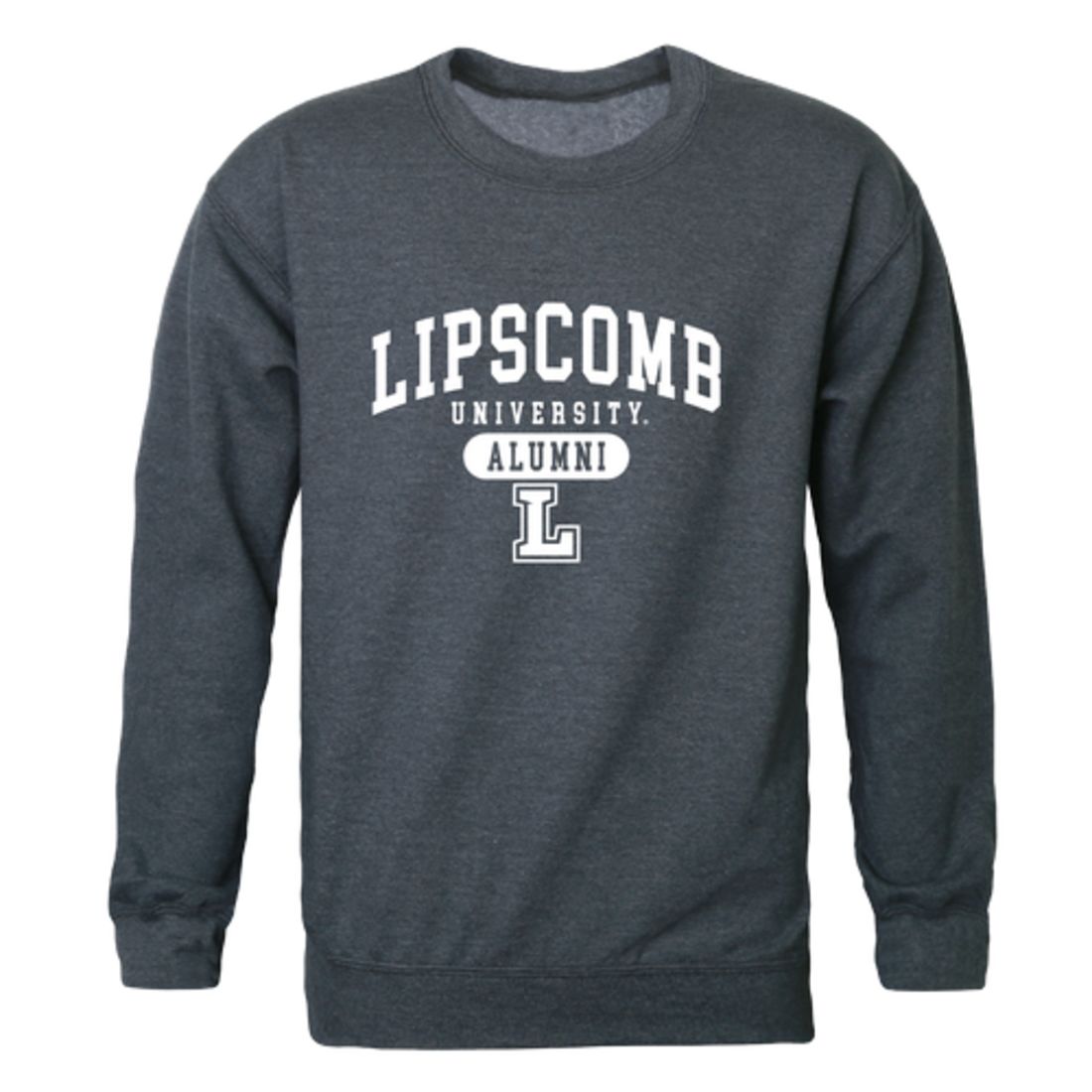 Lipscomb University Bisons Alumni Fleece Crewneck Pullover Sweatshirt Heather Charcoal