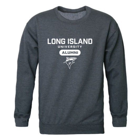 LIU Long Island University Post Pioneers Alumni Fleece Crewneck Pullover Sweatshirt Heather Charcoal