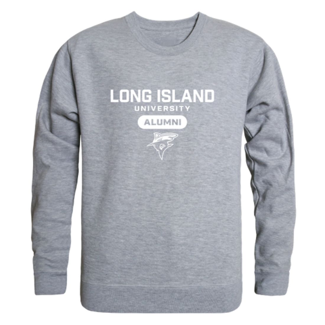 LIU Long Island University Post Pioneers Alumni Fleece Crewneck Pullover Sweatshirt Heather Charcoal