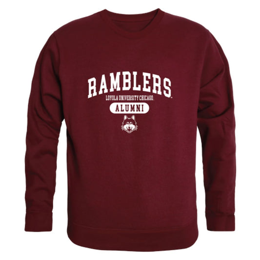 LUC Loyola University Chicago Ramblers Alumni Fleece Crewneck Pullover Sweatshirt Heather Gray