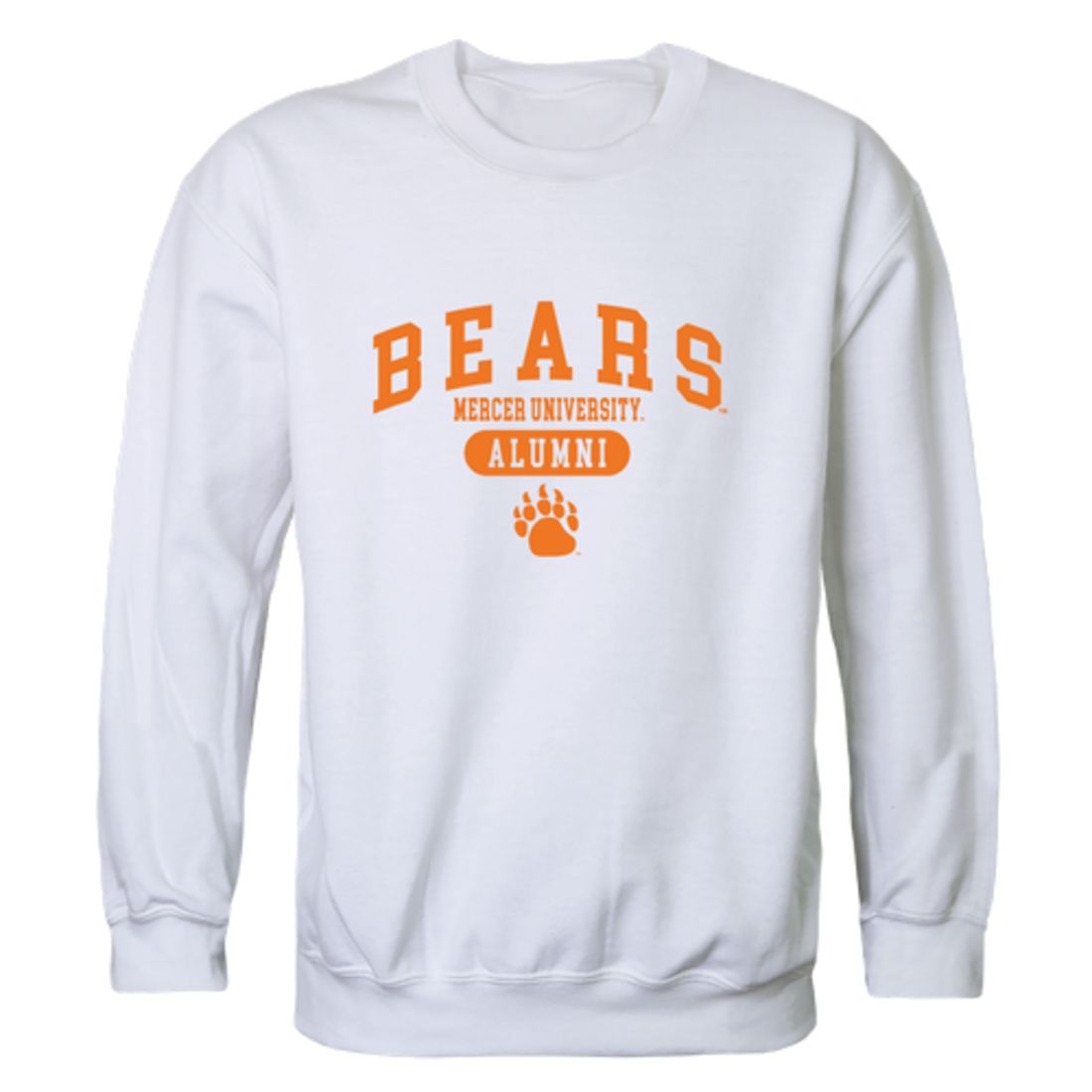 Mercer University Bears Alumni Fleece Crewneck Pullover Sweatshirt Heather Charcoal