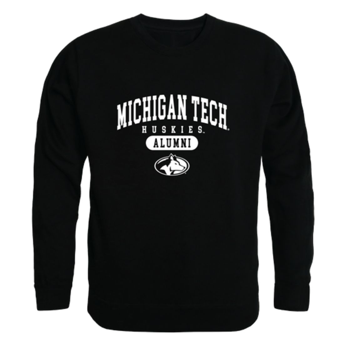 Michigan Technological University Huskies Alumni Fleece Crewneck Pullover Sweatshirt Black