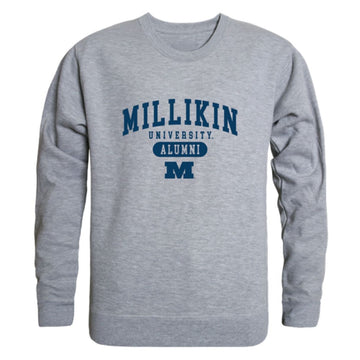 Millikin University Big Blue Alumni Fleece Crewneck Pullover Sweatshirt Heather Gray