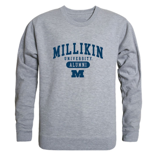 Millikin University Big Blue Alumni Fleece Crewneck Pullover Sweatshirt Heather Gray