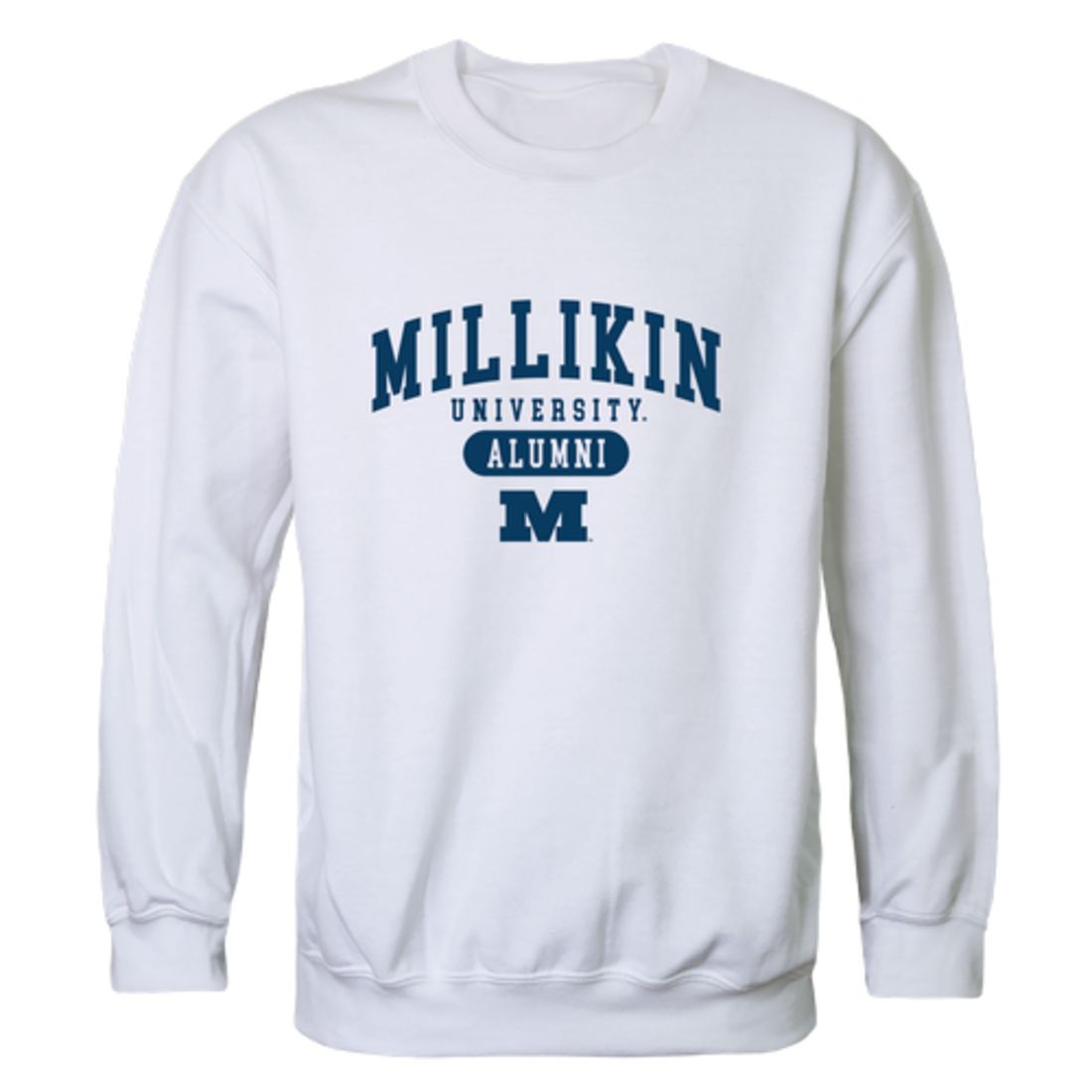 Millikin University Big Blue Alumni Fleece Crewneck Pullover Sweatshirt Heather Gray