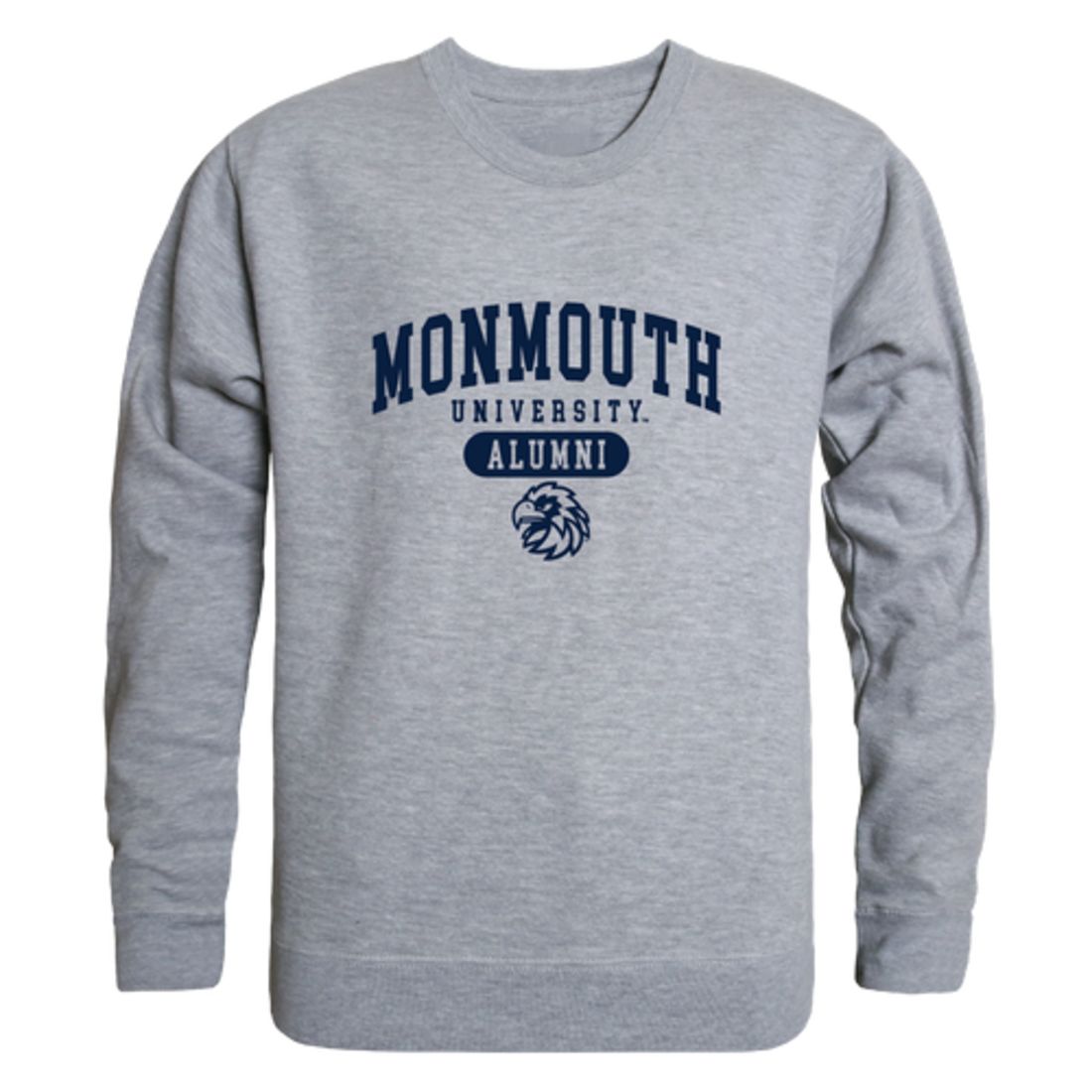 Monmouth University Hawks Alumni Fleece Crewneck Pullover Sweatshirt Heather Gray