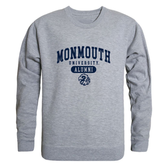 Monmouth University Hawks Alumni Fleece Crewneck Pullover Sweatshirt Heather Gray