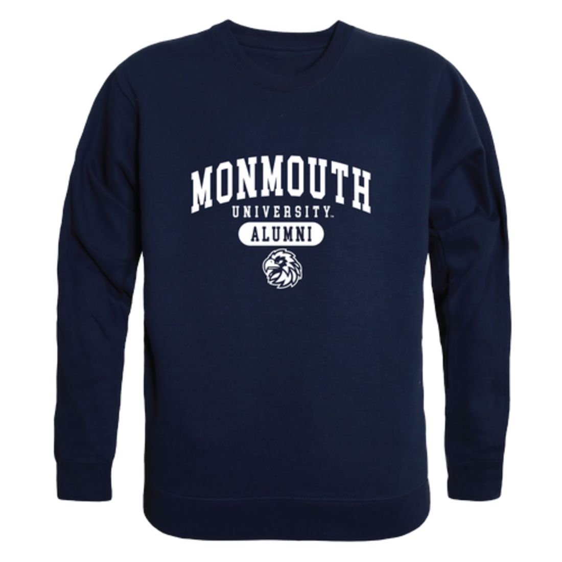 Monmouth University Hawks Alumni Fleece Crewneck Pullover Sweatshirt Heather Gray