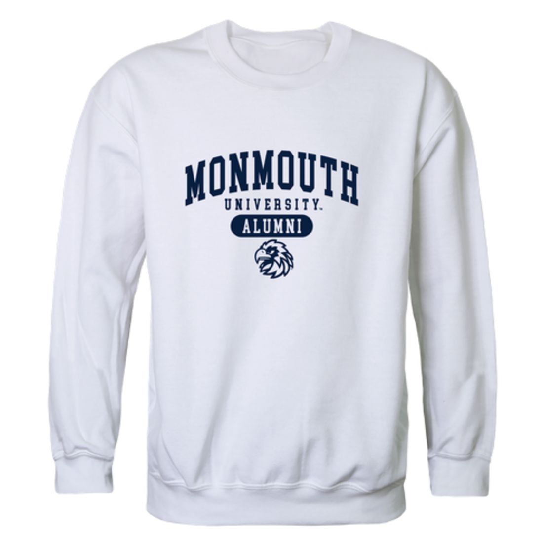 Monmouth University Hawks Alumni Fleece Crewneck Pullover Sweatshirt Heather Gray