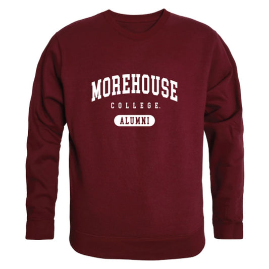 Morehouse College Maroon Tigers Alumni Fleece Crewneck Pullover Sweatshirt Heather Gray