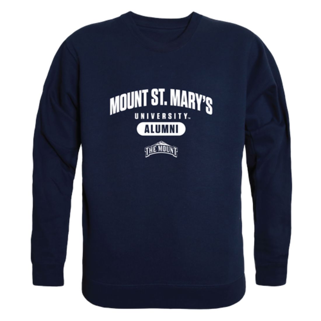 Mount St Marys University Mountaineers Mountaineers Mountaineers Alumni Fleece Crewneck Pullover Sweatshirt Heather Gray