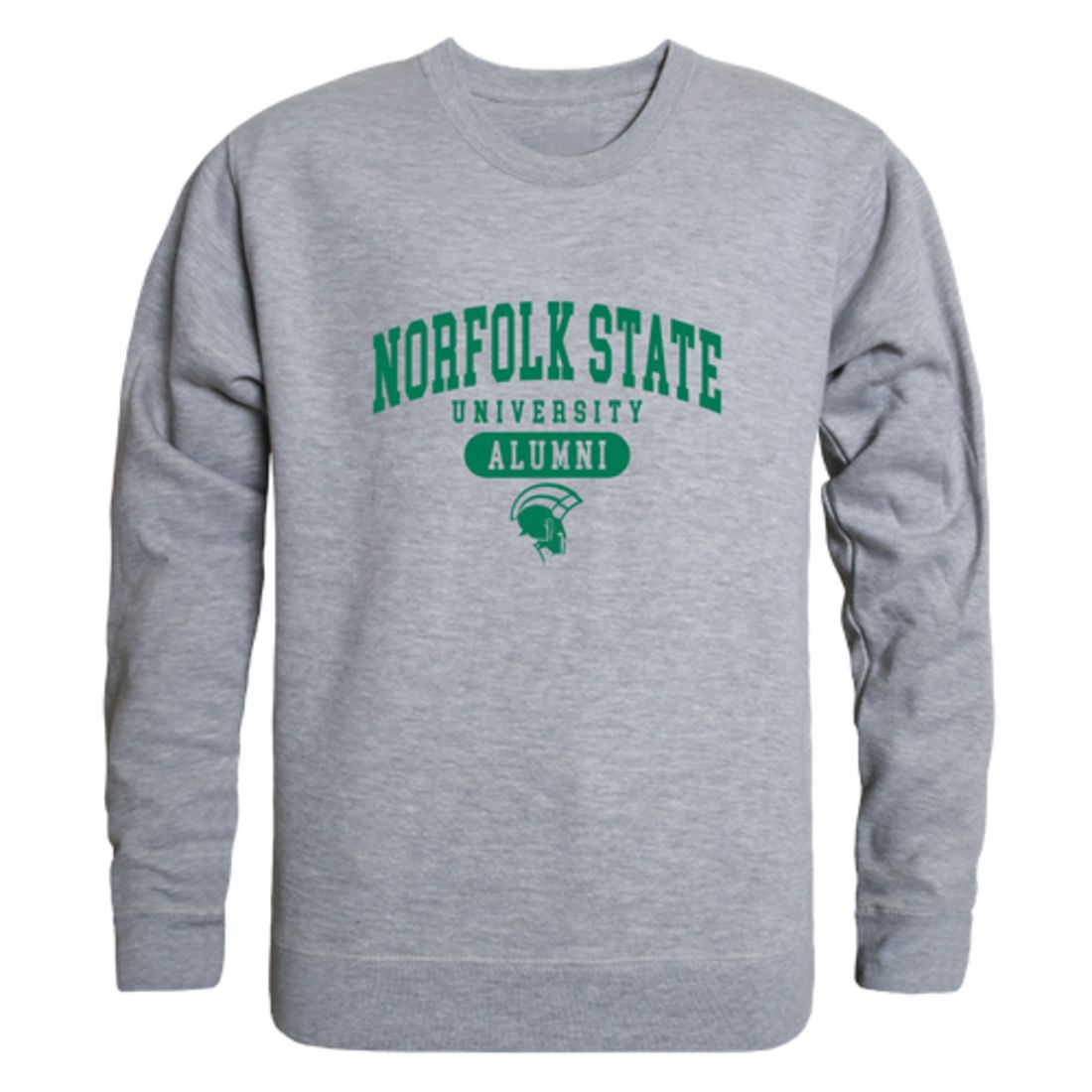 NSU Norfolk State University Spartans Alumni Fleece Crewneck Pullover Sweatshirt Heather Charcoal