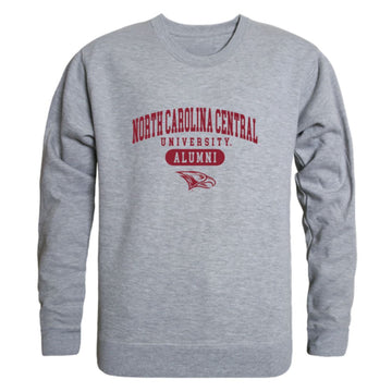 NCCU North Carolina Central University Eagles Alumni Fleece Crewneck Pullover Sweatshirt Heather Gray
