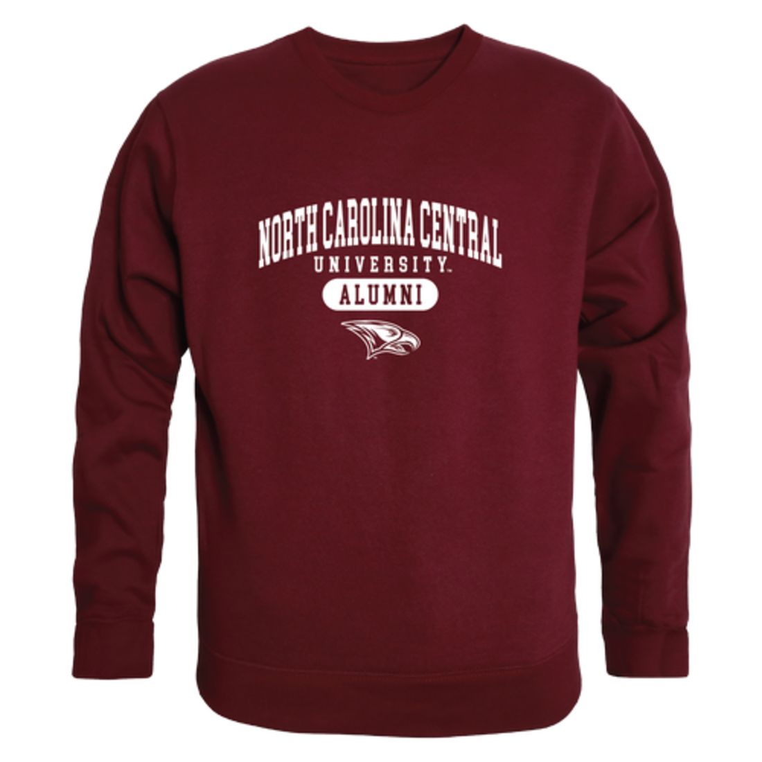 NCCU North Carolina Central University Eagles Alumni Fleece Crewneck Pullover Sweatshirt Heather Gray