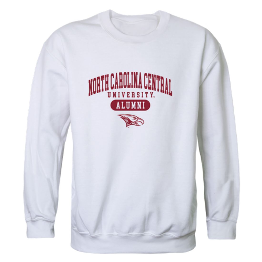 NCCU North Carolina Central University Eagles Alumni Fleece Crewneck Pullover Sweatshirt Heather Gray
